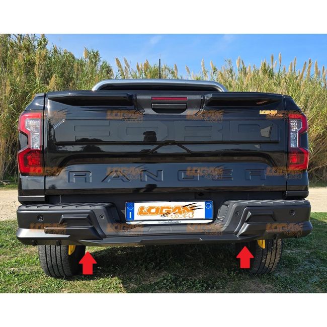 Bull Bar / Barra Paraurti / Protezione Anteriore Tubolare per Ford Ranger 2012 - 2023 T6 T7 T8 in Acciaio Verniciato Nero