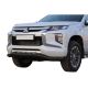 Bull Bar / Protezione / Barra Paraurti Anteriore Con Protezione Sottoscocca per Mitsubishi L200 2015 – 2023 in Acciaio Verniciato Nero 