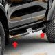 Pedane Laterali Sottoporta per Ford Ranger T9 2023 - 2024 in Acciaio al Carbonio Modello con Partizione Centrale con Certificazione TÜV / ABE