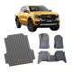 Ford Ranger T9 2023-2025 Teppich-Set – Innen- und Ladeflächenmatten Gummimatte für XL, XLT, Limited, Wildtrak, Wildtrak X, Tremor, Platinum, Raptor
