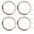 4 Zentrierringe 110 – 93,1 mm für Ford Ranger 2012 – 2023 T6 T7 T8
