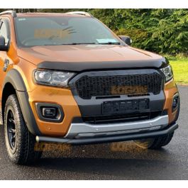 City Bar Gloss Black Lower Nudge Bar Chin Bar for Ford Ranger T6 MK3 2019+