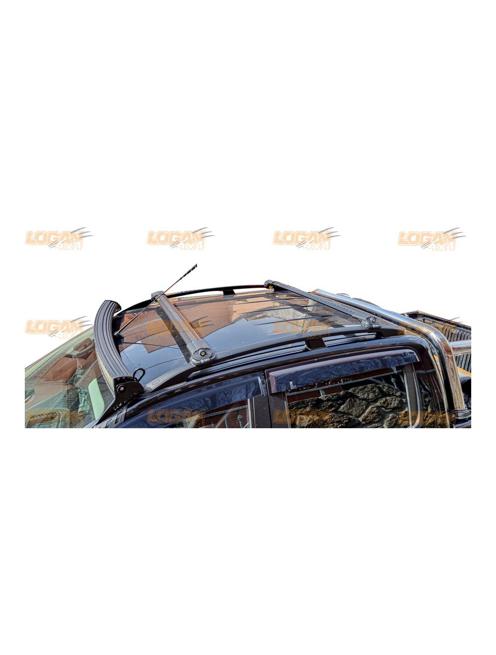 Cross Bars Roof Rack in Black Aluminum for Ford Ranger T6 T7 T8 Wildtrak 2012 2023