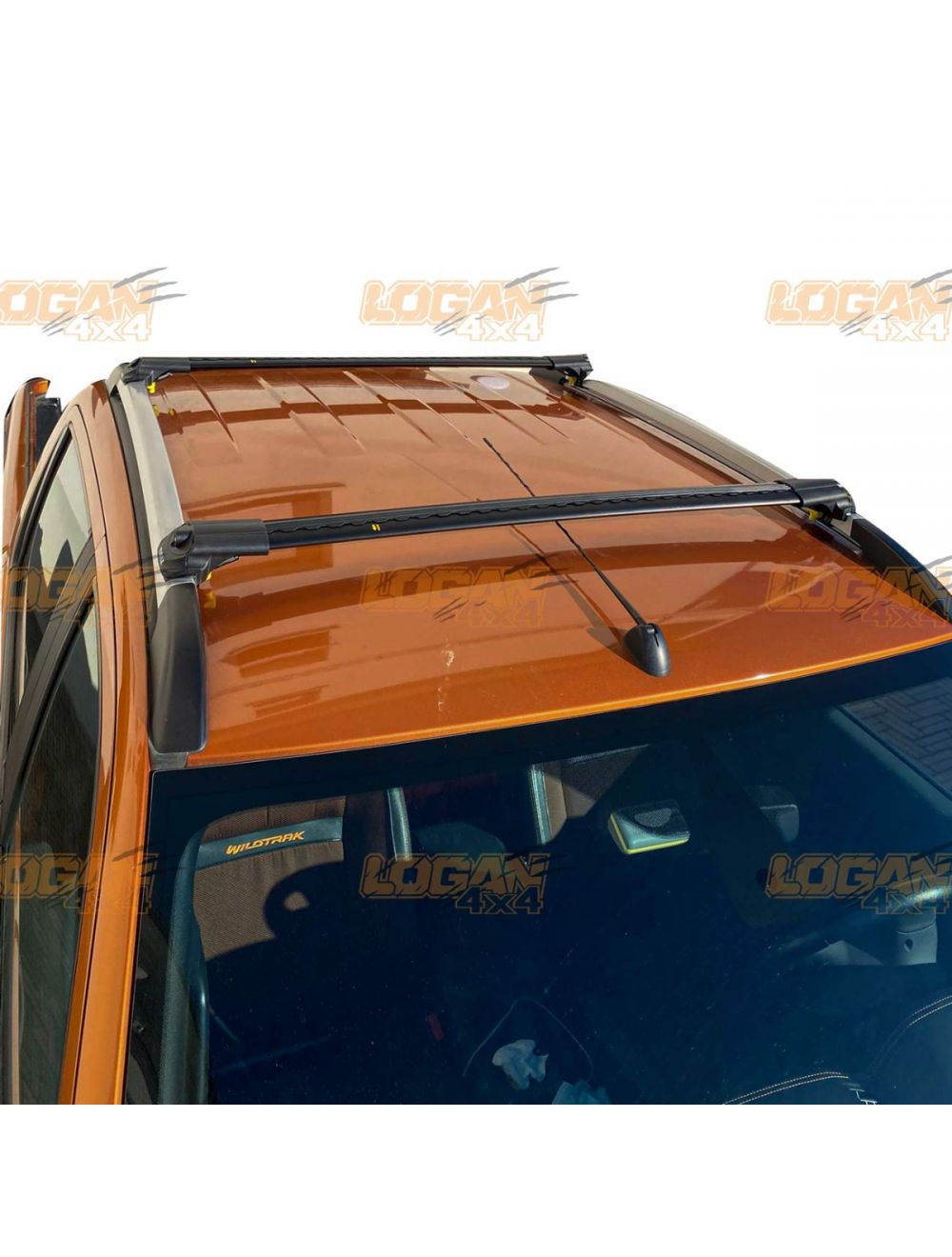 Cross Bars Roof Rack in Black Aluminum for Ford Ranger T6 T7 T8 Wildtrak 2012 2023