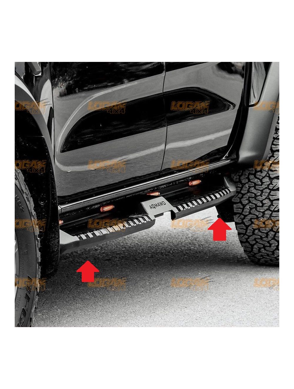 Ford Ranger Side Steps Bars Running Boards with LEDs and central