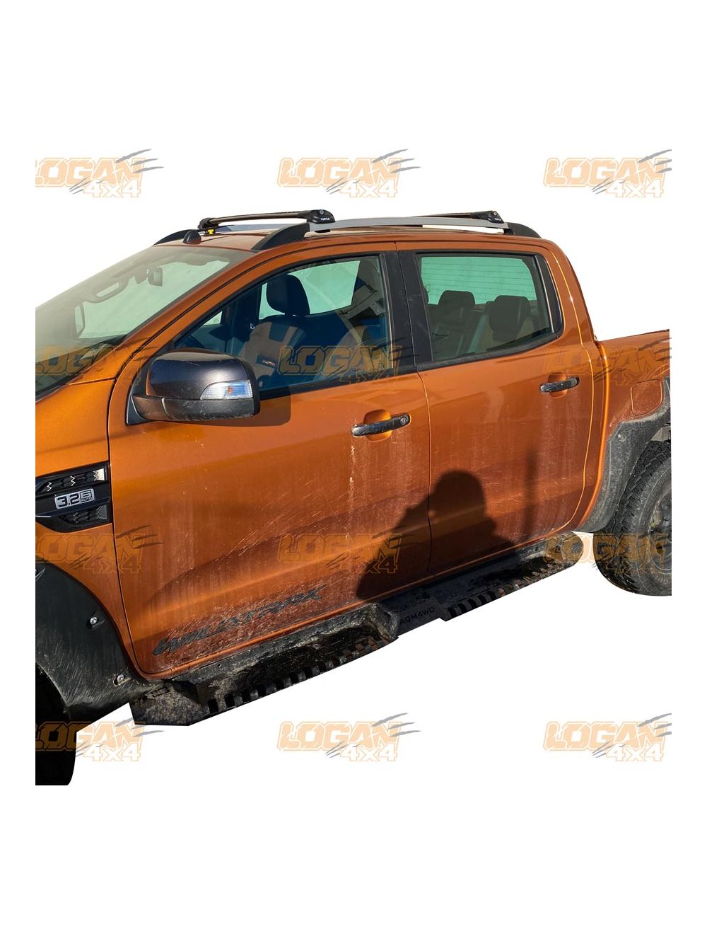 Cross Bars Roof Rack in Black Aluminum for Ford Ranger T6 T7 T8 Wildtrak 2012 2023