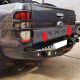Paraurti Protezione Posteriore Nero per Uso Gravoso con Luci LED per Ford Ranger T6 T7 T8 2012 – 2023