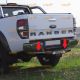 Rear Bumper Protector with “RANGER” lettering for Ford Ranger T6 T7 T8 2012 – 2023 Painted Black Steel